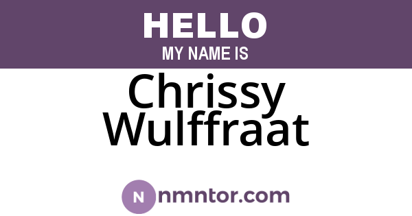 Chrissy Wulffraat