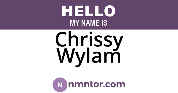 Chrissy Wylam