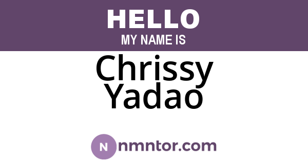 Chrissy Yadao