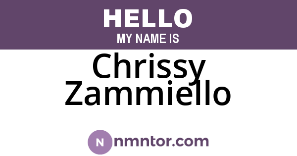 Chrissy Zammiello