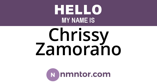 Chrissy Zamorano