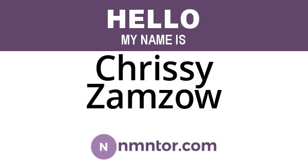 Chrissy Zamzow