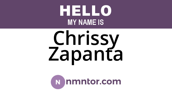 Chrissy Zapanta