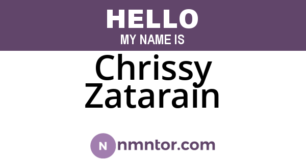 Chrissy Zatarain