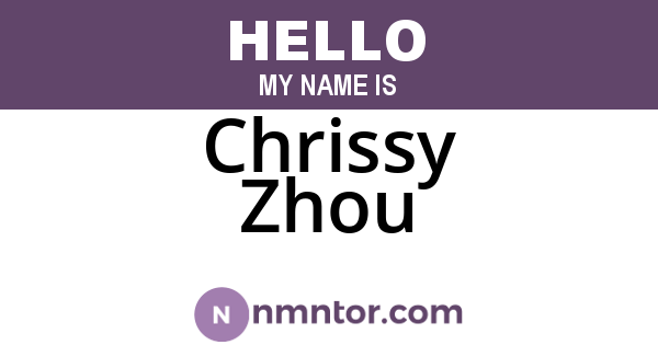 Chrissy Zhou