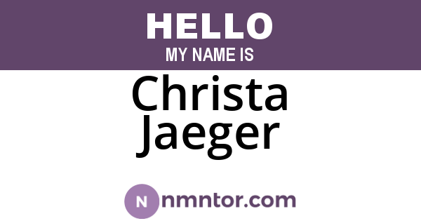 Christa Jaeger