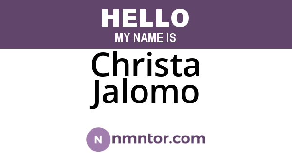Christa Jalomo
