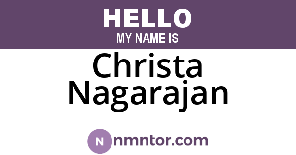 Christa Nagarajan