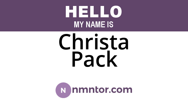 Christa Pack