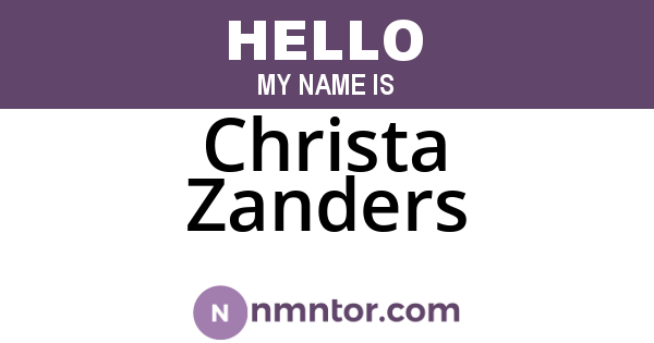 Christa Zanders