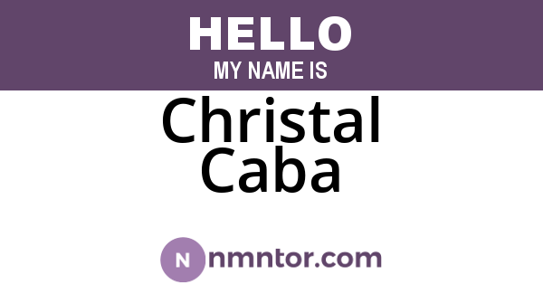Christal Caba