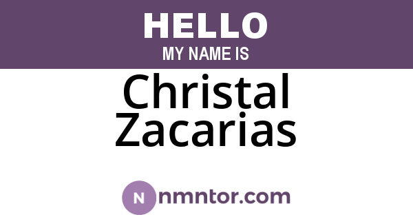 Christal Zacarias