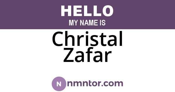 Christal Zafar