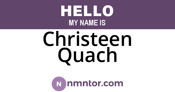 Christeen Quach