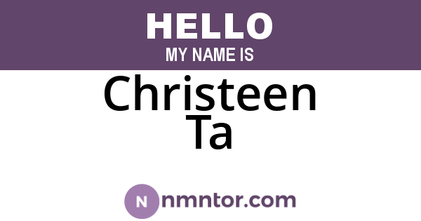 Christeen Ta