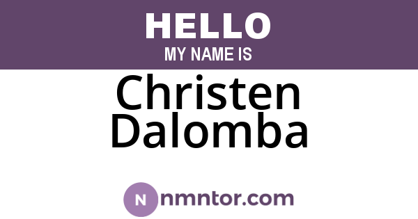 Christen Dalomba