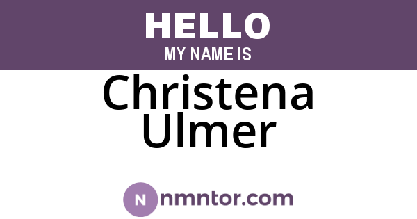 Christena Ulmer