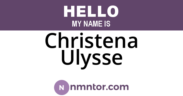 Christena Ulysse