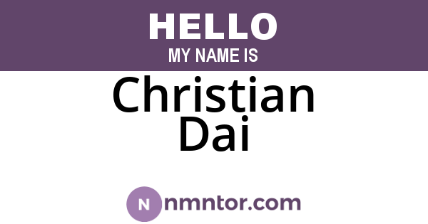 Christian Dai