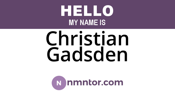 Christian Gadsden