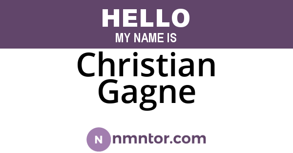 Christian Gagne