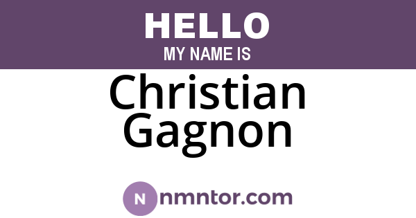 Christian Gagnon