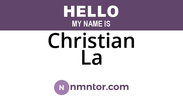 Christian La