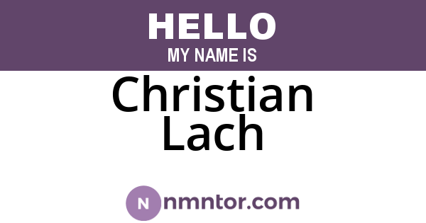 Christian Lach