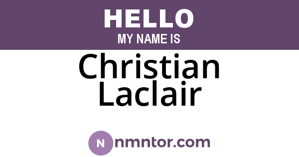 Christian Laclair