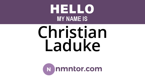 Christian Laduke