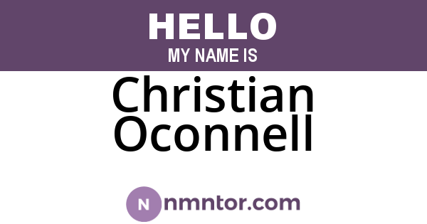 Christian Oconnell