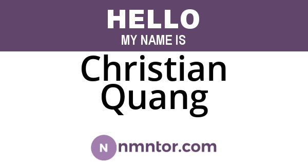 Christian Quang