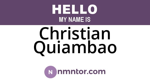 Christian Quiambao
