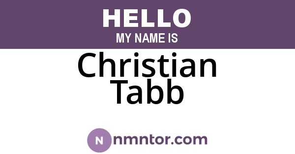 Christian Tabb