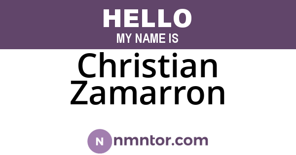 Christian Zamarron