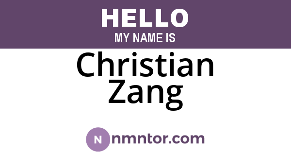 Christian Zang