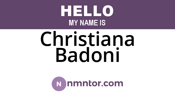 Christiana Badoni