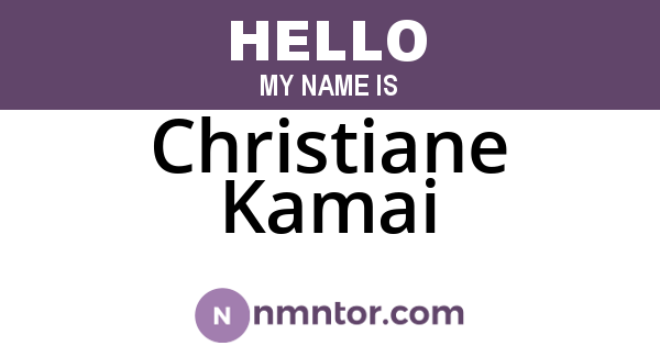 Christiane Kamai