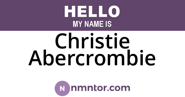 Christie Abercrombie
