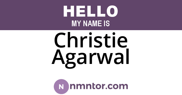 Christie Agarwal