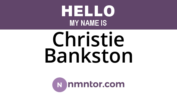 Christie Bankston