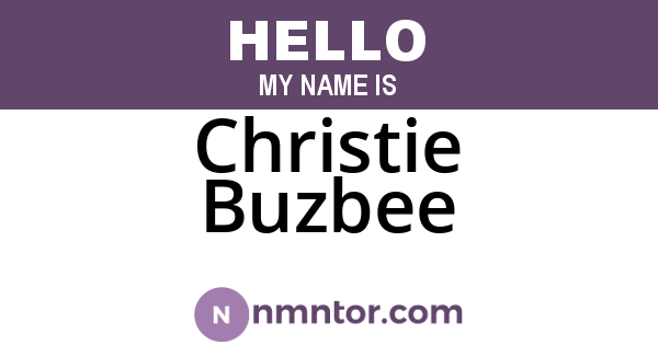 Christie Buzbee