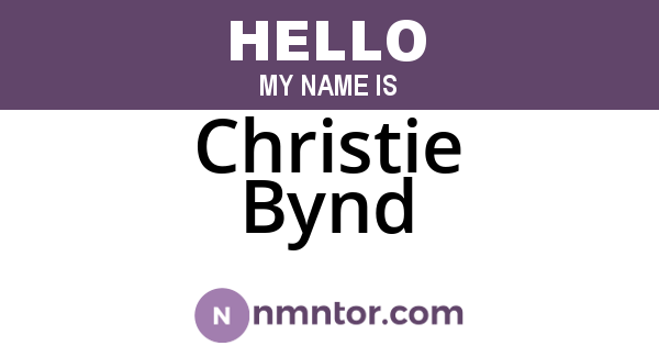 Christie Bynd