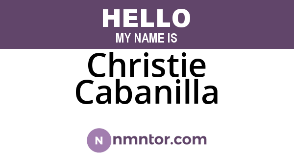 Christie Cabanilla