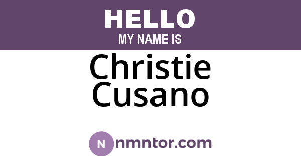 Christie Cusano
