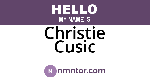 Christie Cusic