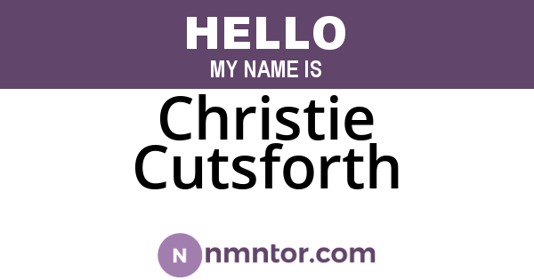 Christie Cutsforth
