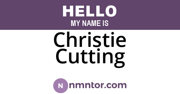 Christie Cutting