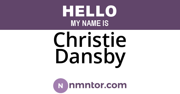 Christie Dansby