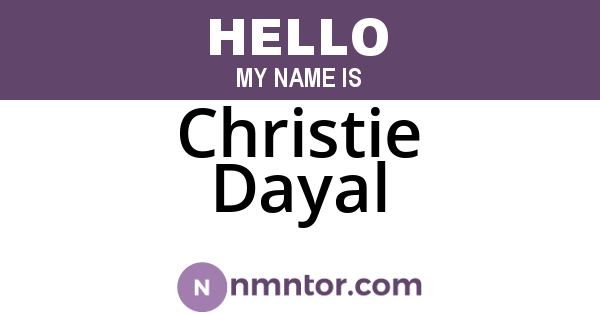 Christie Dayal